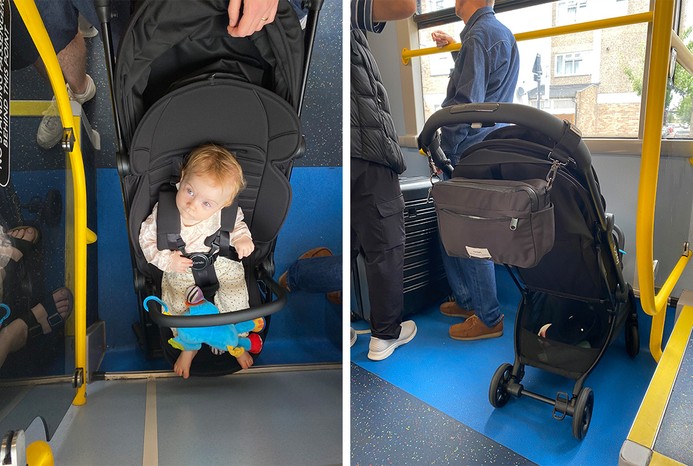 2 pictures of iCandy Pip on London bus 2 pictures of iCandy Pip on London bus