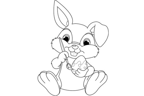 picture of bunny to colour in
