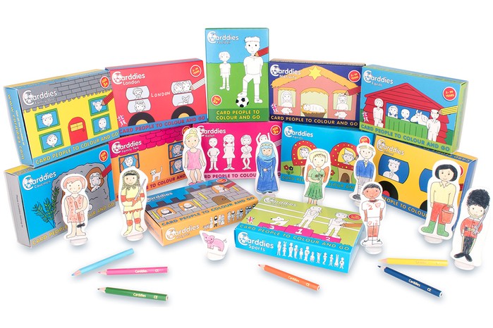 Carddies the Card People to Colour and Go
