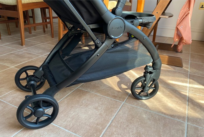 Close-up of iCandy Pip wheels Close-up of iCandy Pip wheels