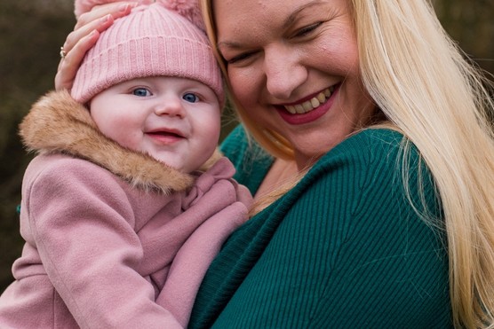 Journalist Emma Marns with her daughter Melody