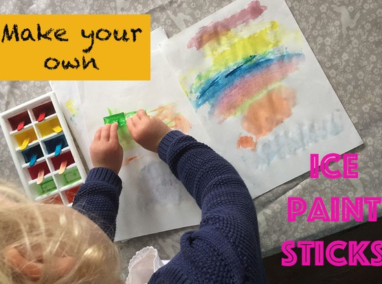 Titled ice paint sticks