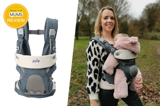 Joie Savvy Carrier Header Image showing Joie Carrier product image and reviewer with baby in carrier Joie Savvy Carrier Header Image showing Joie Carrier product image and reviewer with baby in carrier