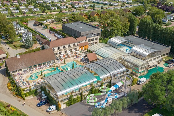 aerial view of Eurocamp La Croix du Vieux Pont in France