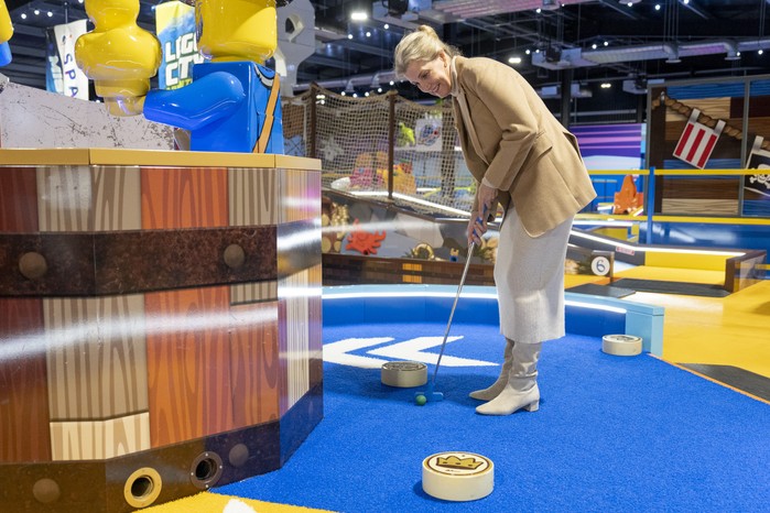 legoland deals adventure golf Sophie, Duchess of Edinburgh taking part in Adventure Golf during the Launch of NSPCC's Number Day 2025 at LEGOLAND Windsor on November 5, 2024 in Windsor, England.