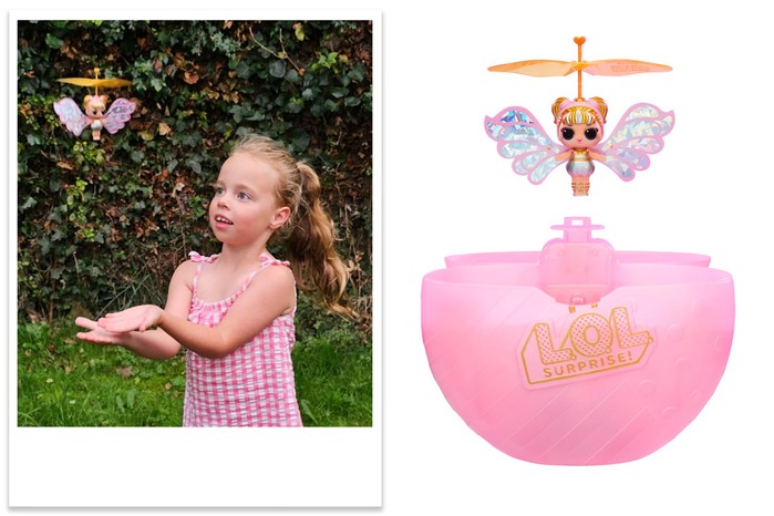 LOL surprise magic flyers being tested by a child