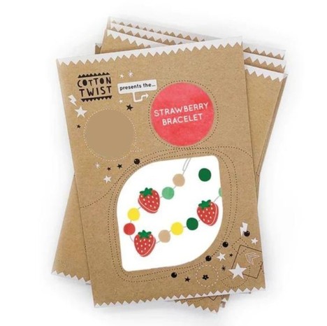 cardboard strawberry bracelet
