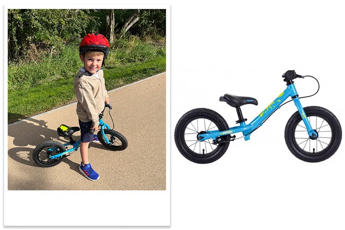 squish balance bike being tested by child