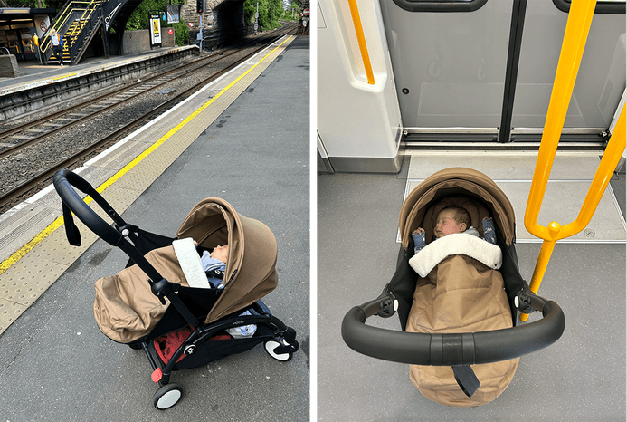 2 pictures of Stokke Yoyo3 pushchair on public transport 2 pictures of Stokke Yoyo3 pushchair on public transport