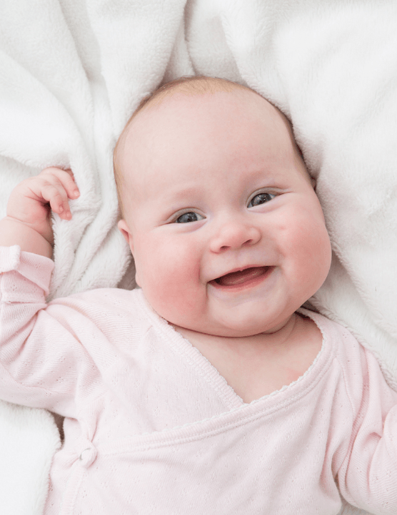 baby girl laughing