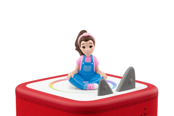 best tonies characters ms rachel Ms Rachel tonies character on top of a red toniebox