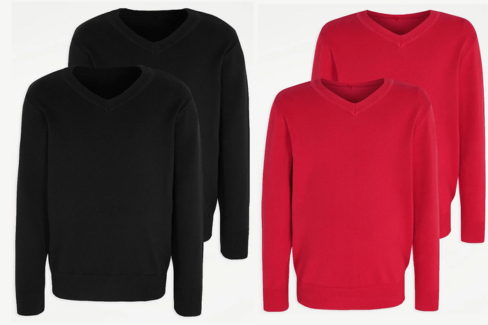 VNeckSchoolJumper Cotton Rich V Neck School Jumper