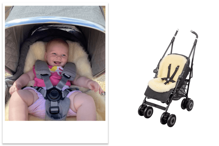 John Lewis Sheepskin Pram liner tested by baby